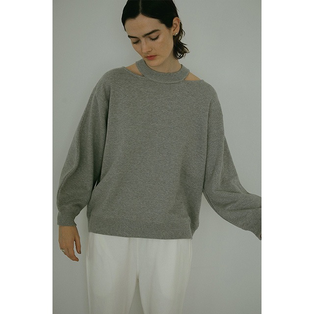 MANOF / �ޥΥ� SLIT NECK SWEAT