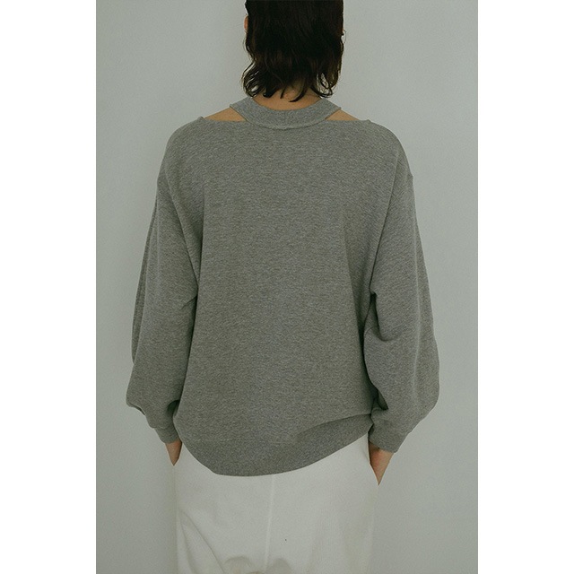 MANOF / �ޥΥ� SLIT NECK SWEAT