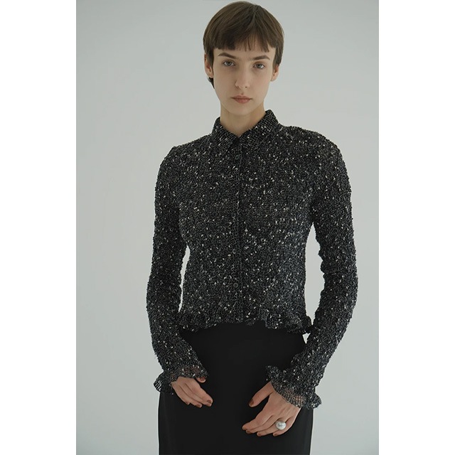 CLANE / ����� MIX MESH GATHER SHIRT