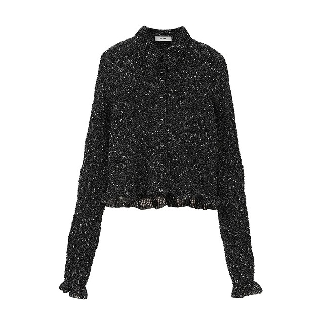 CLANE / ����� MIX MESH GATHER SHIRT