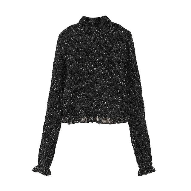 CLANE / ����� MIX MESH GATHER SHIRT