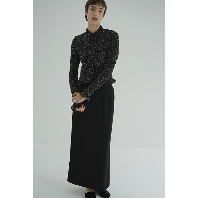 CLANE / ����� MIX MESH GATHER SHIRT