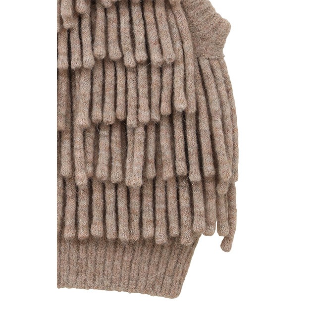 CLANE /  W FACE FRINGE KNIT VEST