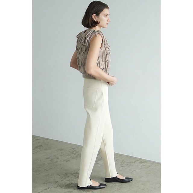 CLANE /  W FACE FRINGE KNIT VEST