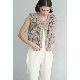 CLANE /  W FACE FRINGE KNIT VEST