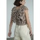 CLANE /  W FACE FRINGE KNIT VEST