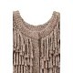 CLANE /  W FACE FRINGE KNIT VEST