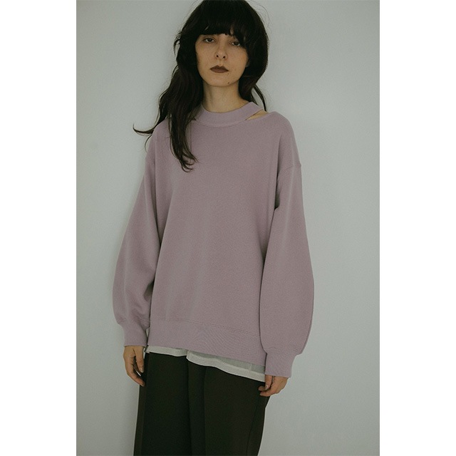 MANOF / �ޥΥ� SLIT NECK SWEAT