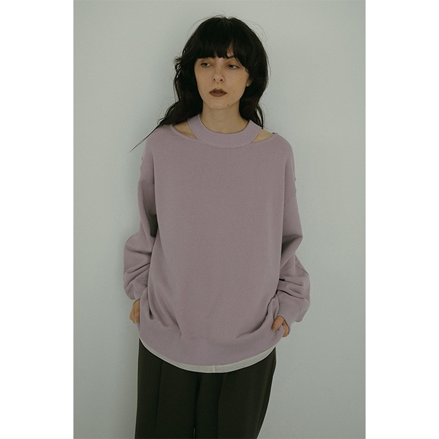 MANOF / �ޥΥ� SLIT NECK SWEAT