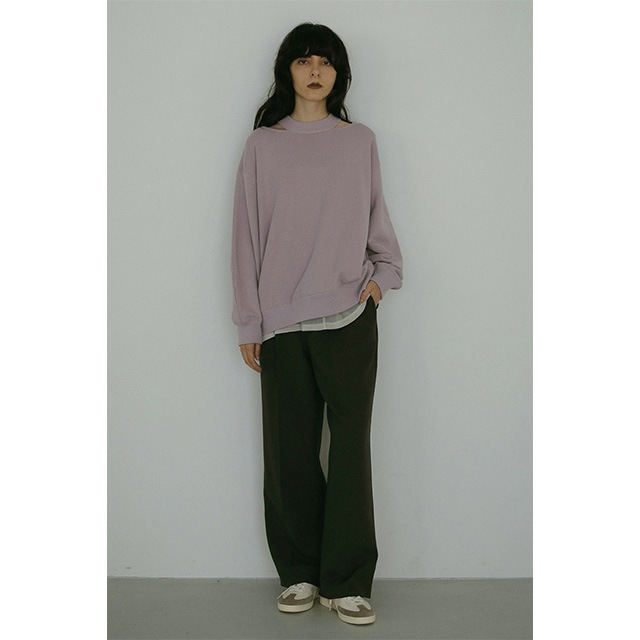 MANOF / �ޥΥ� SLIT NECK SWEAT