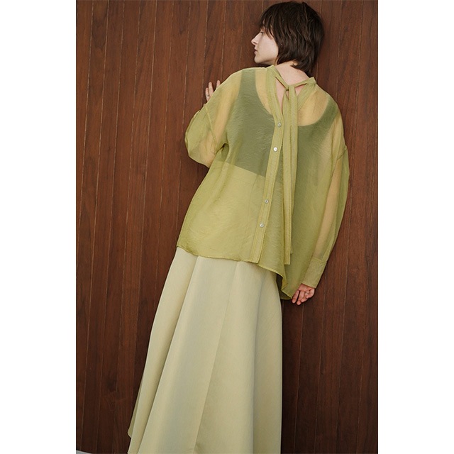 CLANE クラネ シアーシャツ ブラウン CLANE 正規商品 シャツ クラネ レイヤード シアー LAYERED SHEER