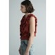 CLANE /  W FACE FRINGE KNIT VEST