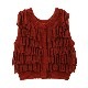 CLANE /  W FACE FRINGE KNIT VEST