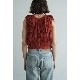 CLANE /  W FACE FRINGE KNIT VEST