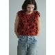 CLANE /  W FACE FRINGE KNIT VEST