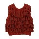 CLANE /  W FACE FRINGE KNIT VEST