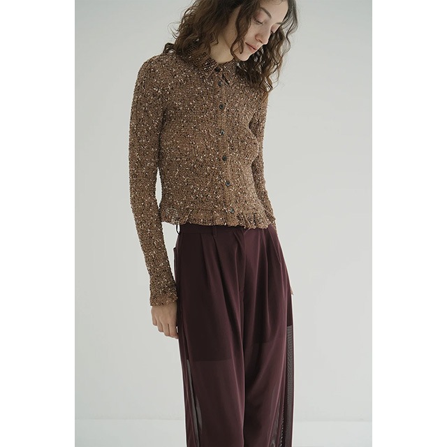 CLANE / ����� MIX MESH GATHER SHIRT