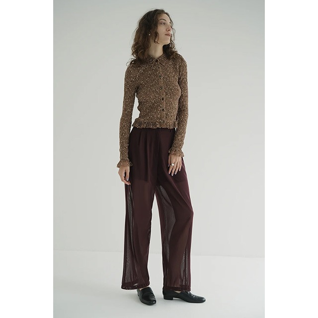 CLANE / ����� MIX MESH GATHER SHIRT