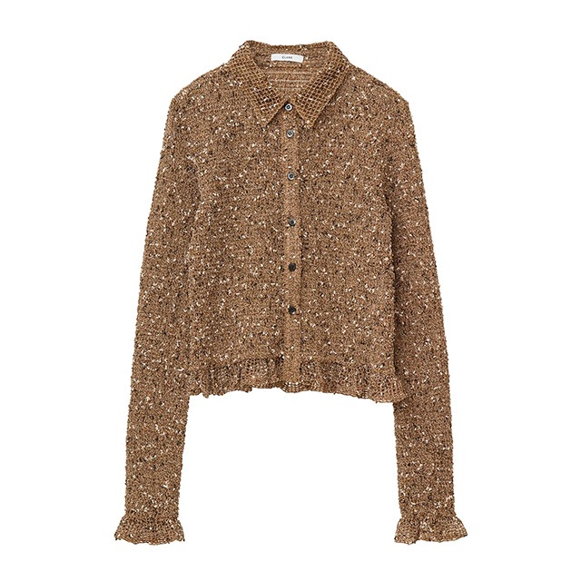 CLANE / ����� MIX MESH GATHER SHIRT