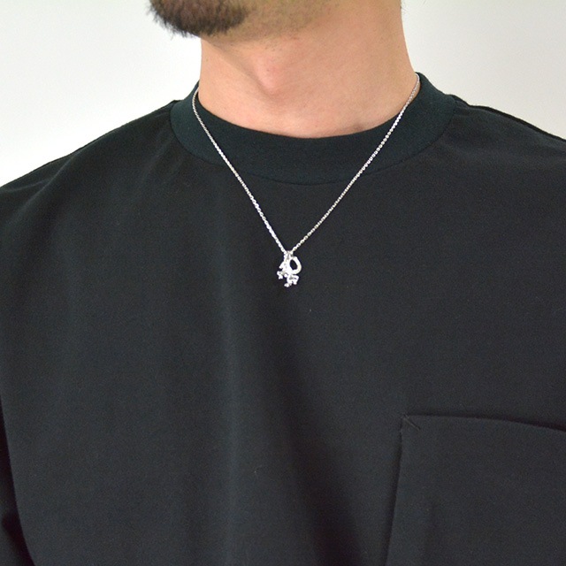 ����ѥ������֥����� Small Horse & Horseshoe Necklace - Silver w/CZ