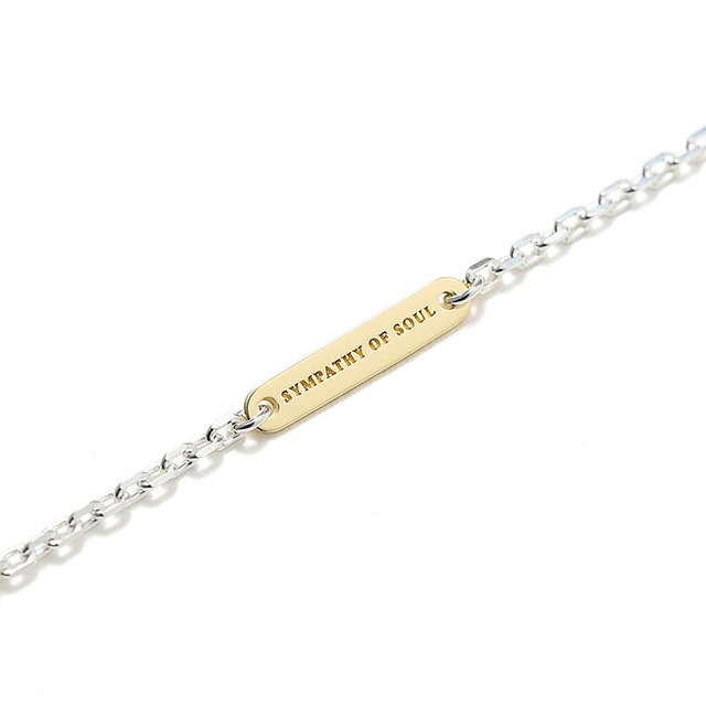 ����ѥ������֥����� Logo Plate Anklet - Square - Silver��K18YG