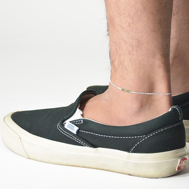 ����ѥ������֥����� Logo Plate Anklet - Square - Silver��K18YG