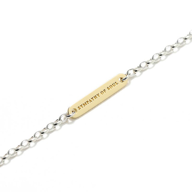 ����ѥ������֥����� Logo Plate Anklet - Oval - Silver��K18YG