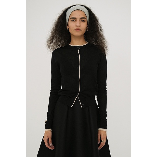 CLANE / ����� W FACE BICOLOR SHEER CARDIGAN