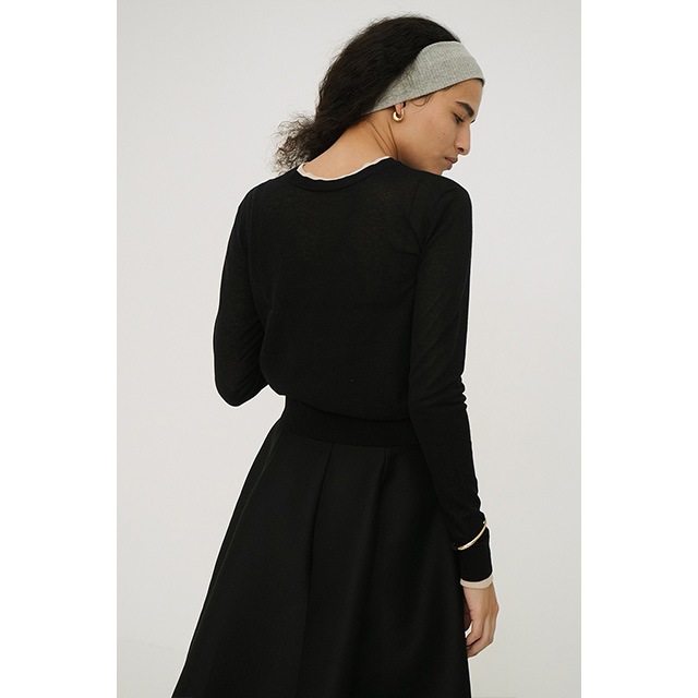 CLANE / ����� W FACE BICOLOR SHEER CARDIGAN