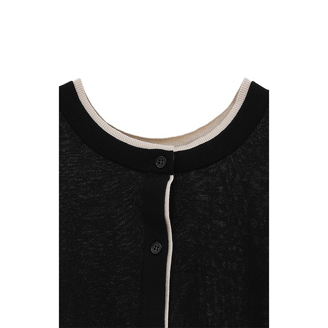 CLANE / ����� W FACE BICOLOR SHEER CARDIGAN