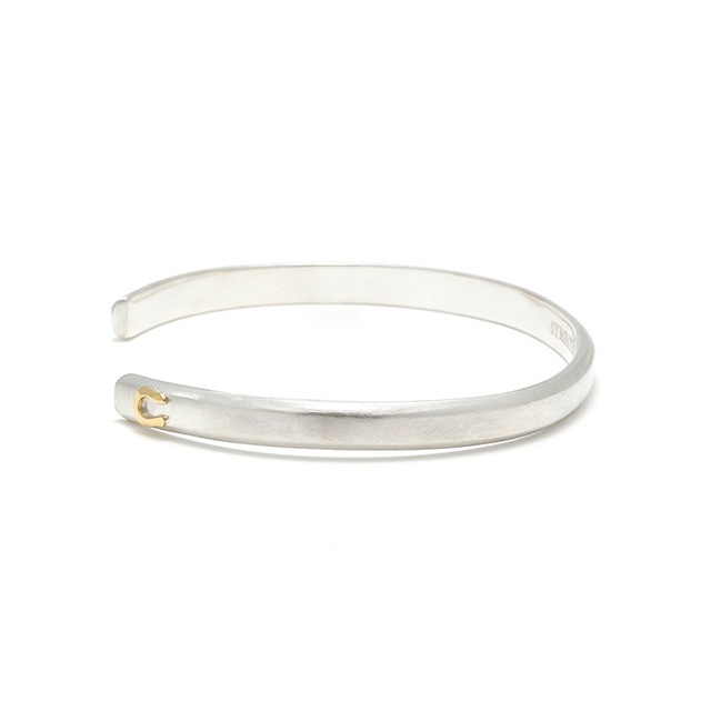 ����ѥ������֥����� Horseshoe Charm Bangle Silver K18YG