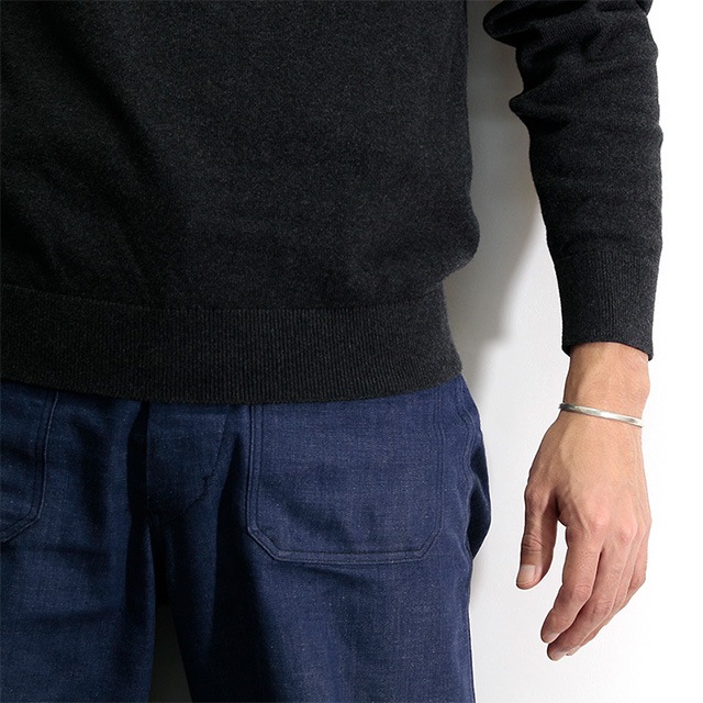 ����ѥ������֥����� Horseshoe Charm Bangle Silver K18YG