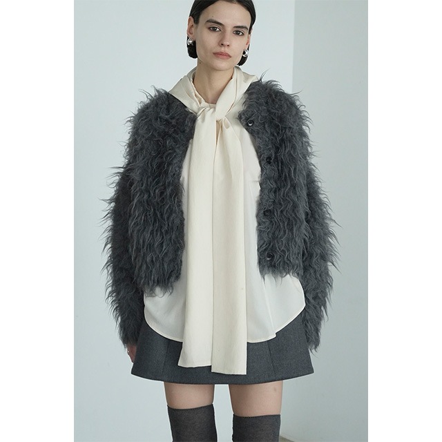 CLANE / ����� SHAGGY SHORT KNIT CARDIGAN