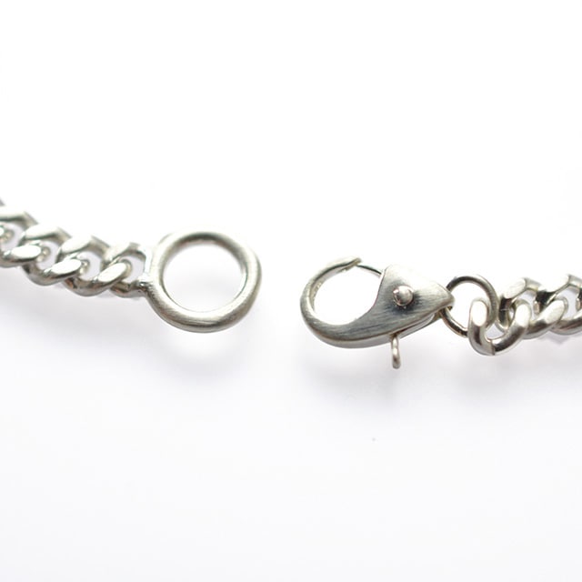 シンパシーオブソウル Narrow ID Chain Bracelet Silver｜アース