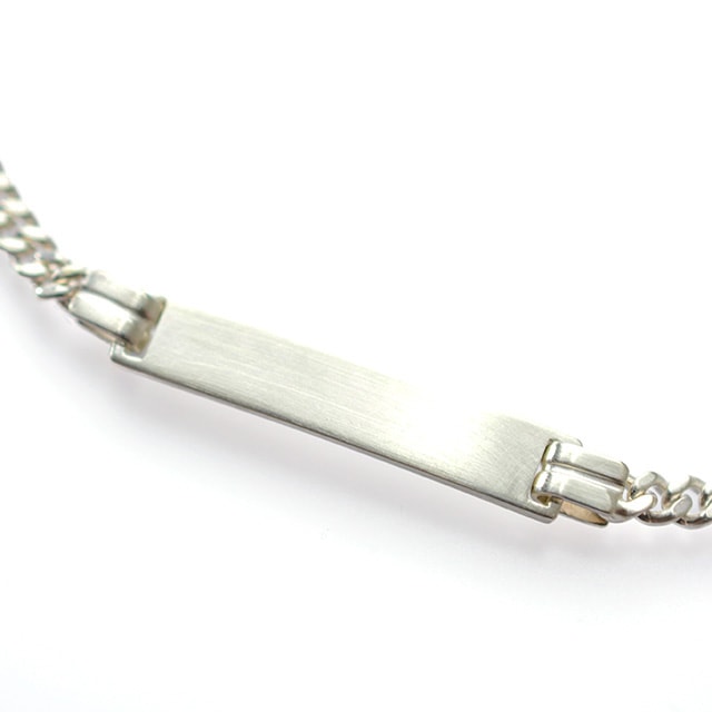 シンパシーオブソウル Narrow ID Chain Bracelet Silver｜アース