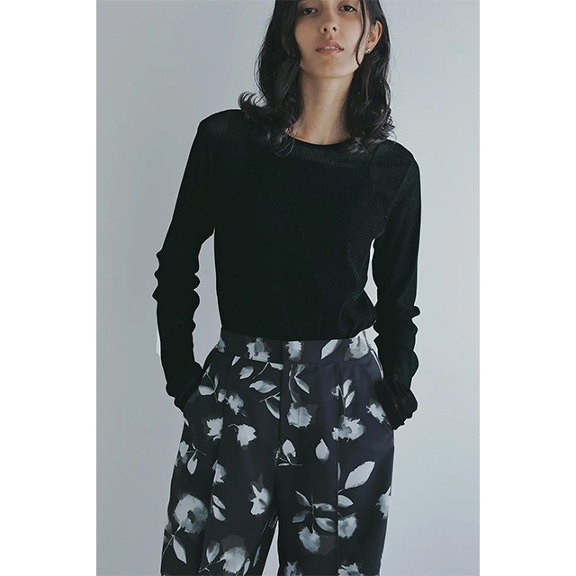 MANOF / ޥΥ TULLE FLOCKED STRIPE TOPS