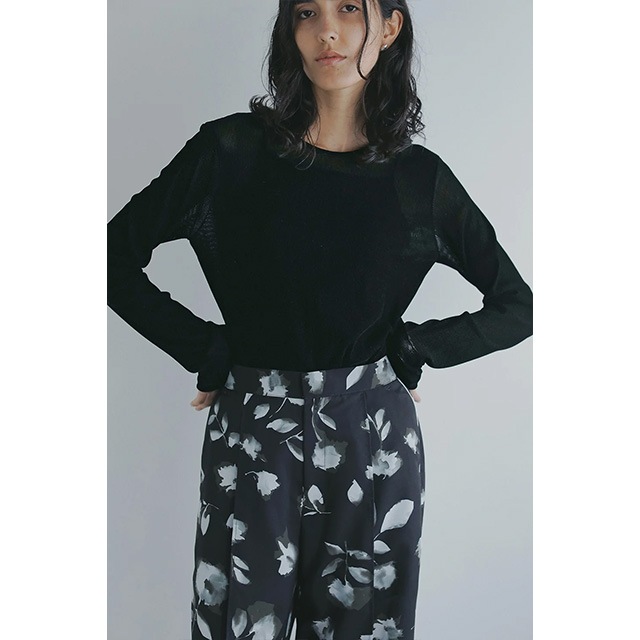 MANOF / ޥΥ TULLE FLOCKED STRIPE TOPS