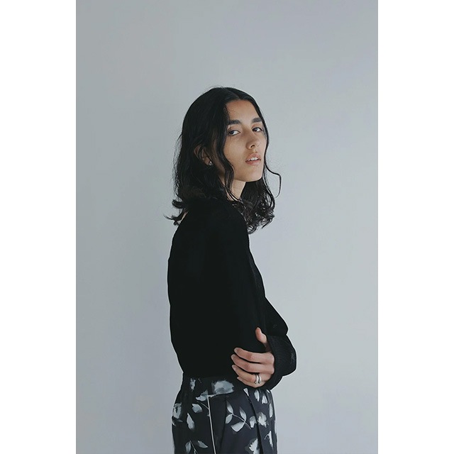 MANOF / ޥΥ TULLE FLOCKED STRIPE TOPS