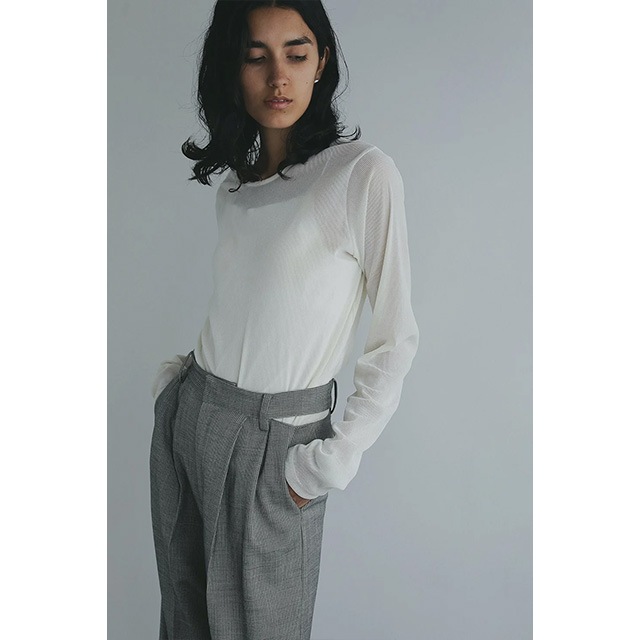 MANOF / ޥΥ TULLE FLOCKED STRIPE TOPS