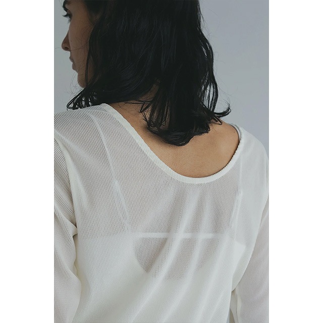 MANOF / ޥΥ TULLE FLOCKED STRIPE TOPS