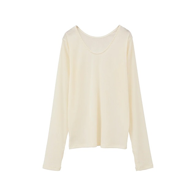 MANOF / ޥΥ TULLE FLOCKED STRIPE TOPS