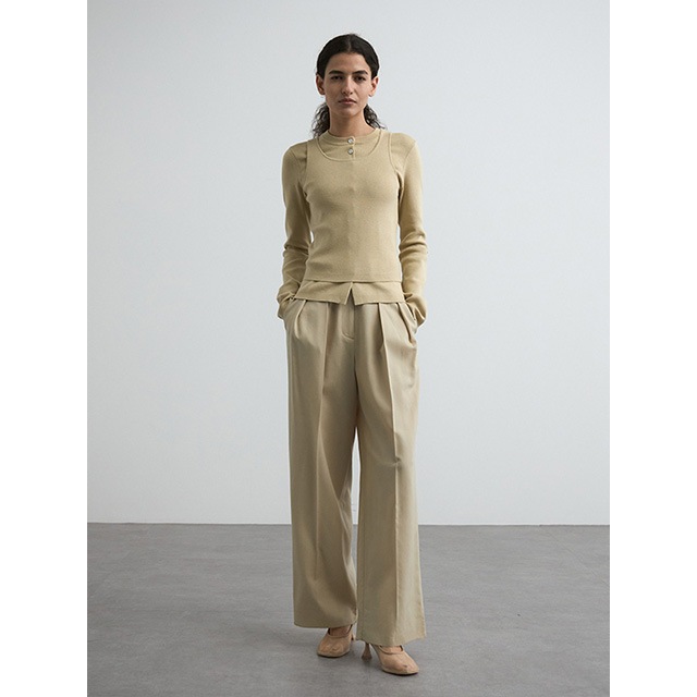 CREDONA / ɥ COTTON SILK MULTI KNIT TOPS