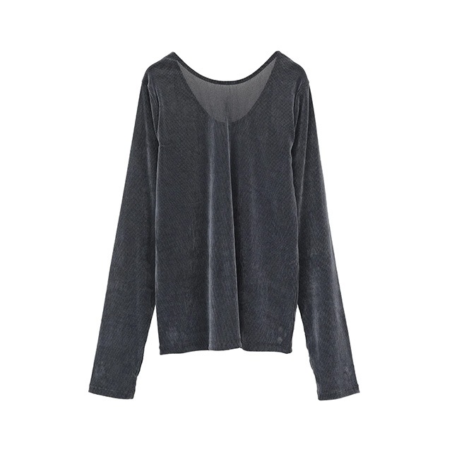 MANOF / ޥΥ TULLE FLOCKED STRIPE TOPS