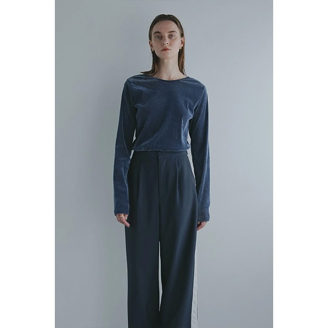 MANOF / ޥΥ TULLE FLOCKED STRIPE TOPS