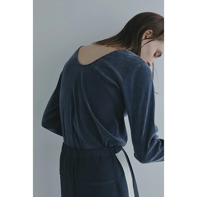 MANOF / ޥΥ TULLE FLOCKED STRIPE TOPS