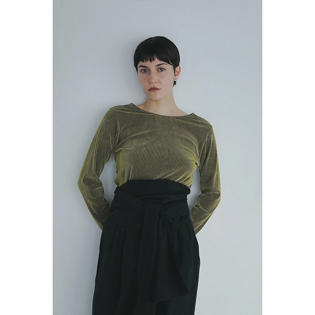 MANOF / �ޥΥ� TULLE FLOCKED STRIPE TOPS