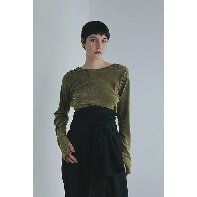 MANOF / �ޥΥ� TULLE FLOCKED STRIPE TOPS