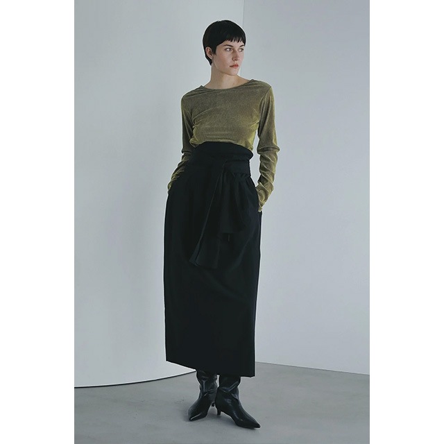 MANOF / �ޥΥ� TULLE FLOCKED STRIPE TOPS