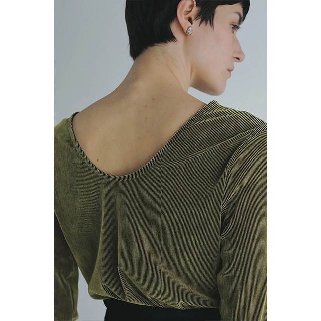 MANOF / �ޥΥ� TULLE FLOCKED STRIPE TOPS