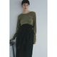 MANOF / �ޥΥ� TULLE FLOCKED STRIPE TOPS